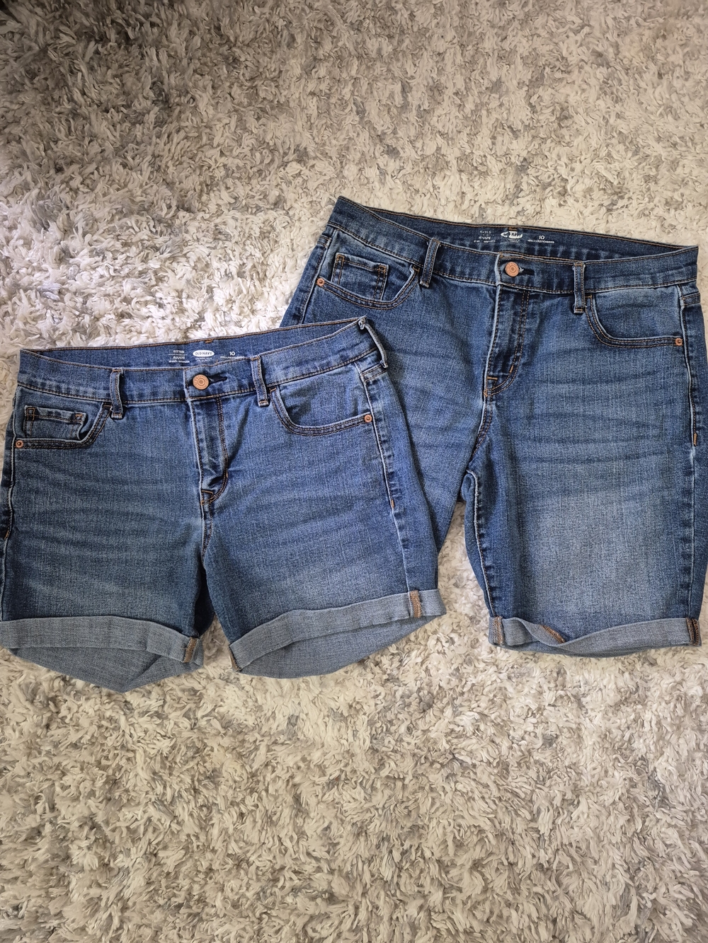 Old Navy Blue Fitted Denim Jean Shorts Bundle